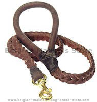 4 FT Braided Leather Dog Leashes for Belgian Malinois 4 FT Braided Leather Dog Leashes for Belgian Malinois