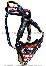American Flag Dog Harness-USA pride Harness for Belgian Malinois American Flag Dog Harness-USA pride Harness for Belgian Malinois