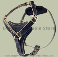 Dog Chest Harness for Belgian Malinois-Leather harness Dog Chest Harness for Belgian Malinois-Leather harness