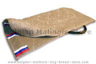 Dog bite sleeve cover made of jute
