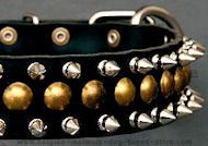 Studded Latigo Leather Dog Collar for Belgian Malinois Studded Latigo Leather Dog Collar for Belgian Malinois