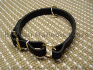 Leather choke dog collar made of double layer of leather Leather choke dog collar made of double layer of leather