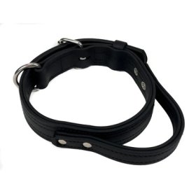 Biothane Agitation Collar with Handle Black Biothane Agitation Collar with Handle Black
