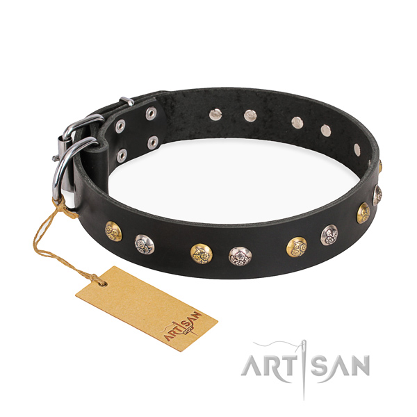 Easy wearing awesome dog collar with reliable traditional buckle