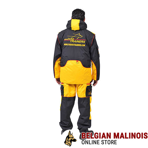 Membrane Fabric Dog Training Suit with a Few Pockets